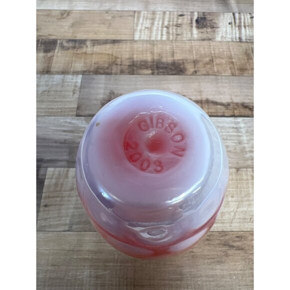 RARE Gibson 2003 Pink Opalescent Coin White Dots Pitcher 6 X 3 1/2" - Picture 5 of 5